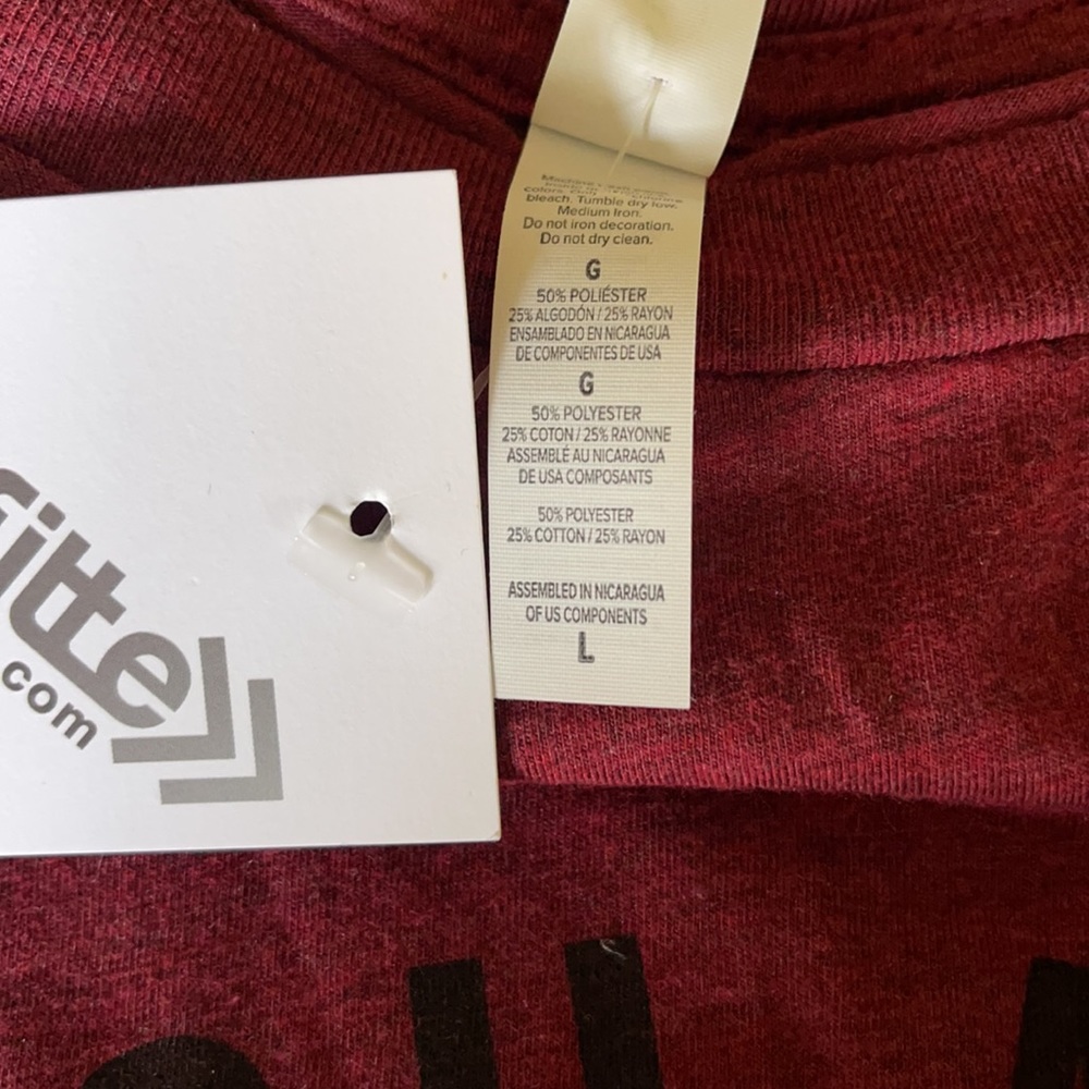 Sold Out!.  Brand new!  Dark red “Sleigh All Day & Then Cabernet” tee.  Size L - Picture 4 of 4
